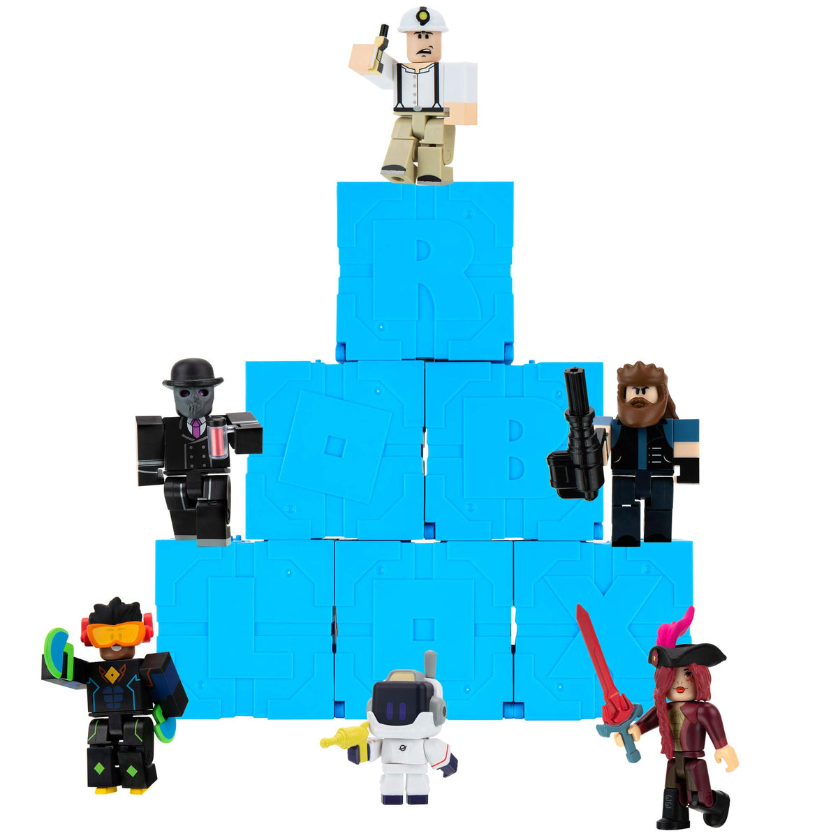 Roblox Action Collection Series 9 packaging with six collectible figures for display.