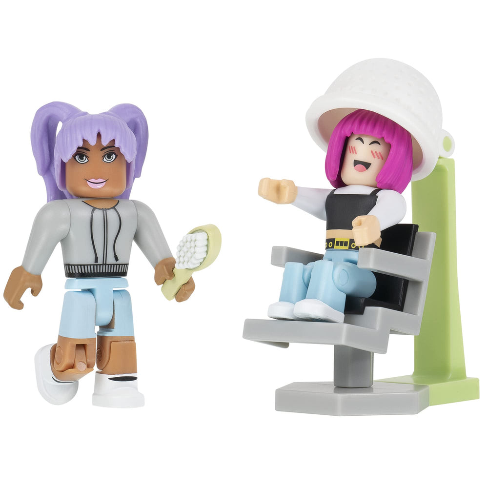 Roblox Celebrity Collection Brookhaven hair focus showcases stylish salon vibes.