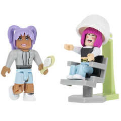 Roblox Celebrity Collection Brookhaven hair focus showcases stylish salon vibes.