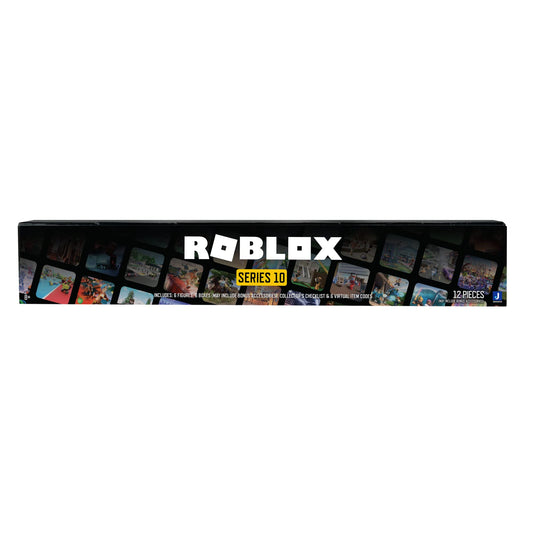 Roblox Celebrity Series 10 figures lined up showcase collectible characters for fans.