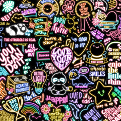 Robmoda neon quotes water bottle stickers add vibrant inspiration to daily hydration.