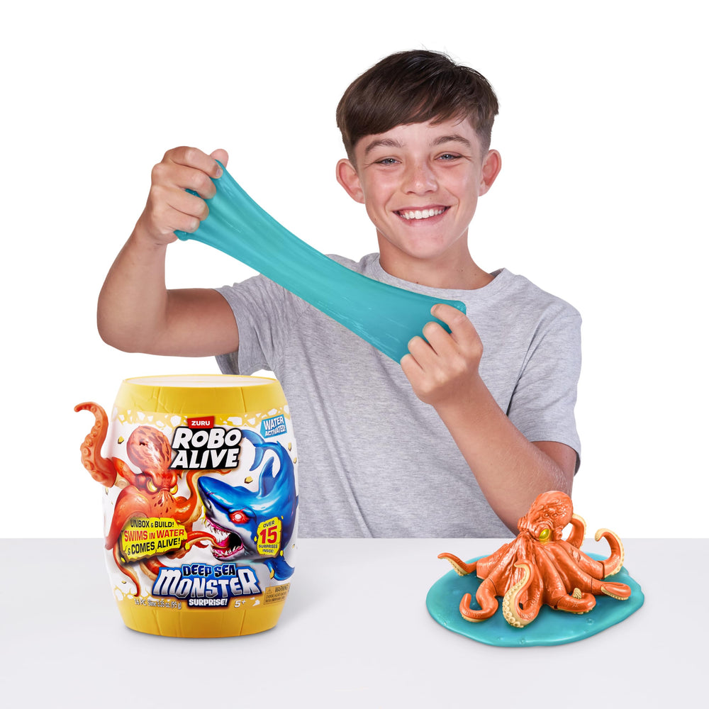 Robo Alive Build Your Monster slime inside promotes creative assembly