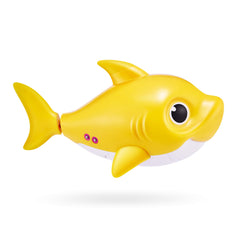 Robo Alive Junior Baby Shark yellow water-activated sensors triggering lifelike moves.