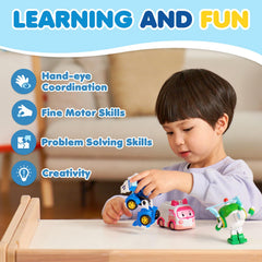 Robocar Poli diecast police car kid holding demonstrates easy handling for little hands.