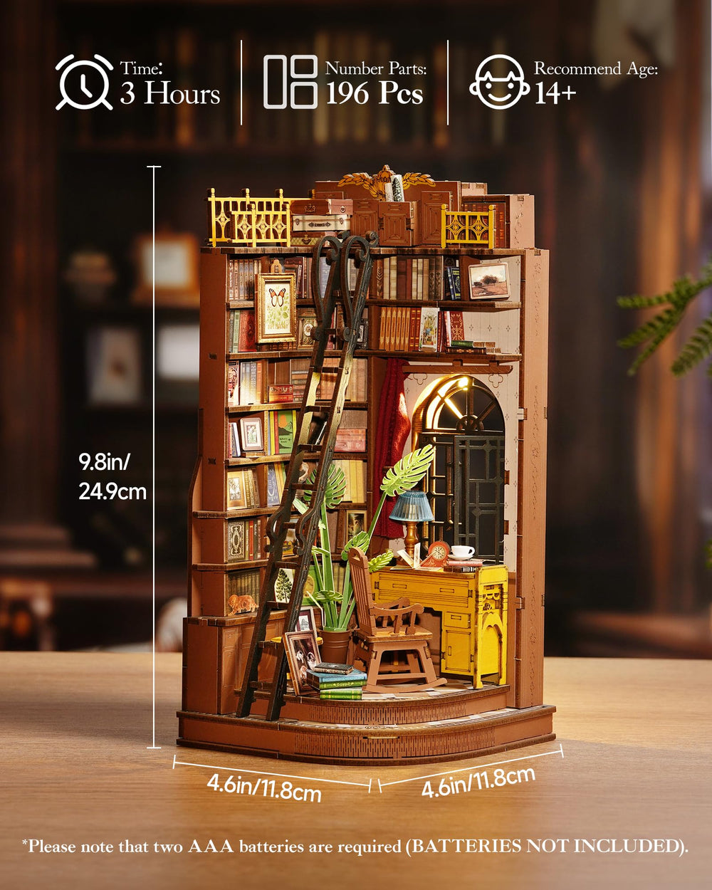 Robotime Book Nook Kit miniature books for decorative shelf styling