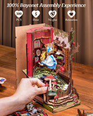 Robotime Book Nook Kit easy assembly steps guide