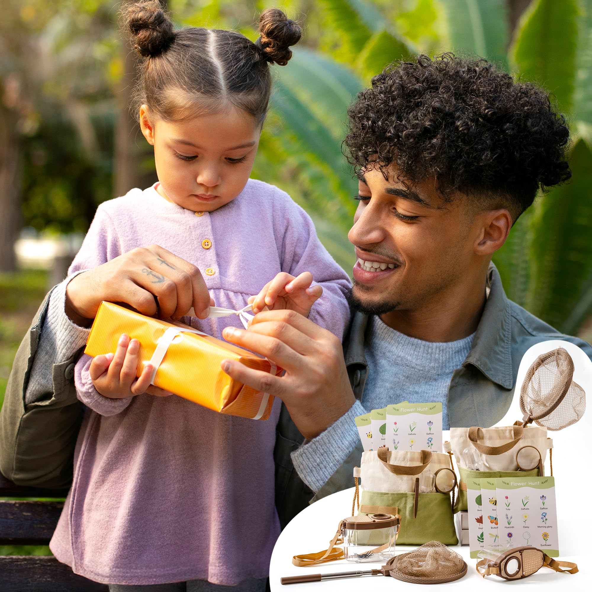 ROBOTIME bug catcher kit butterfly net ready for park and yard use.