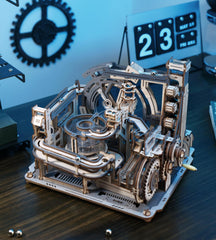 ROBOTIME Marble Spaceport decorates a workspace and inspires exploration