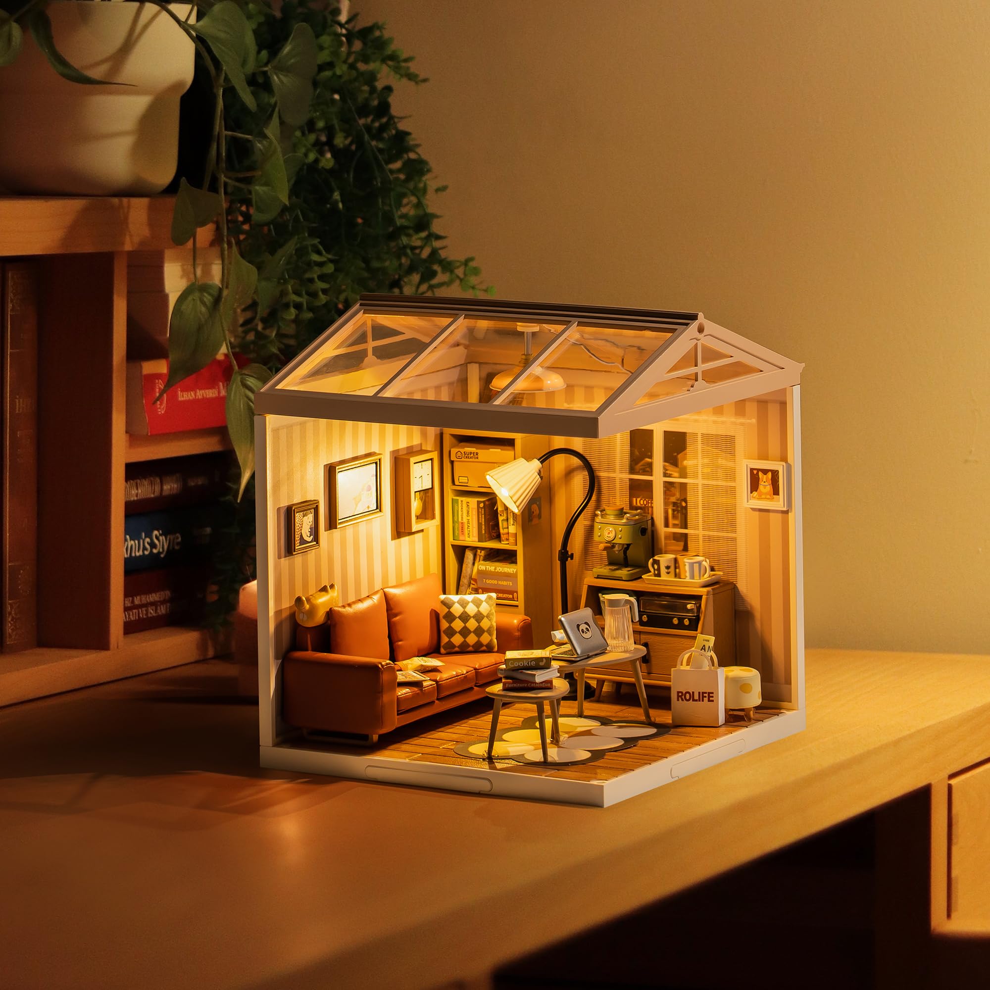 ROBOTIME Dollhouse Accessories Set enhances play and decoration with tiny, detailed pieces.