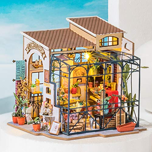 Robotime Emily's Flower Shop placement of mini figures for storytelling