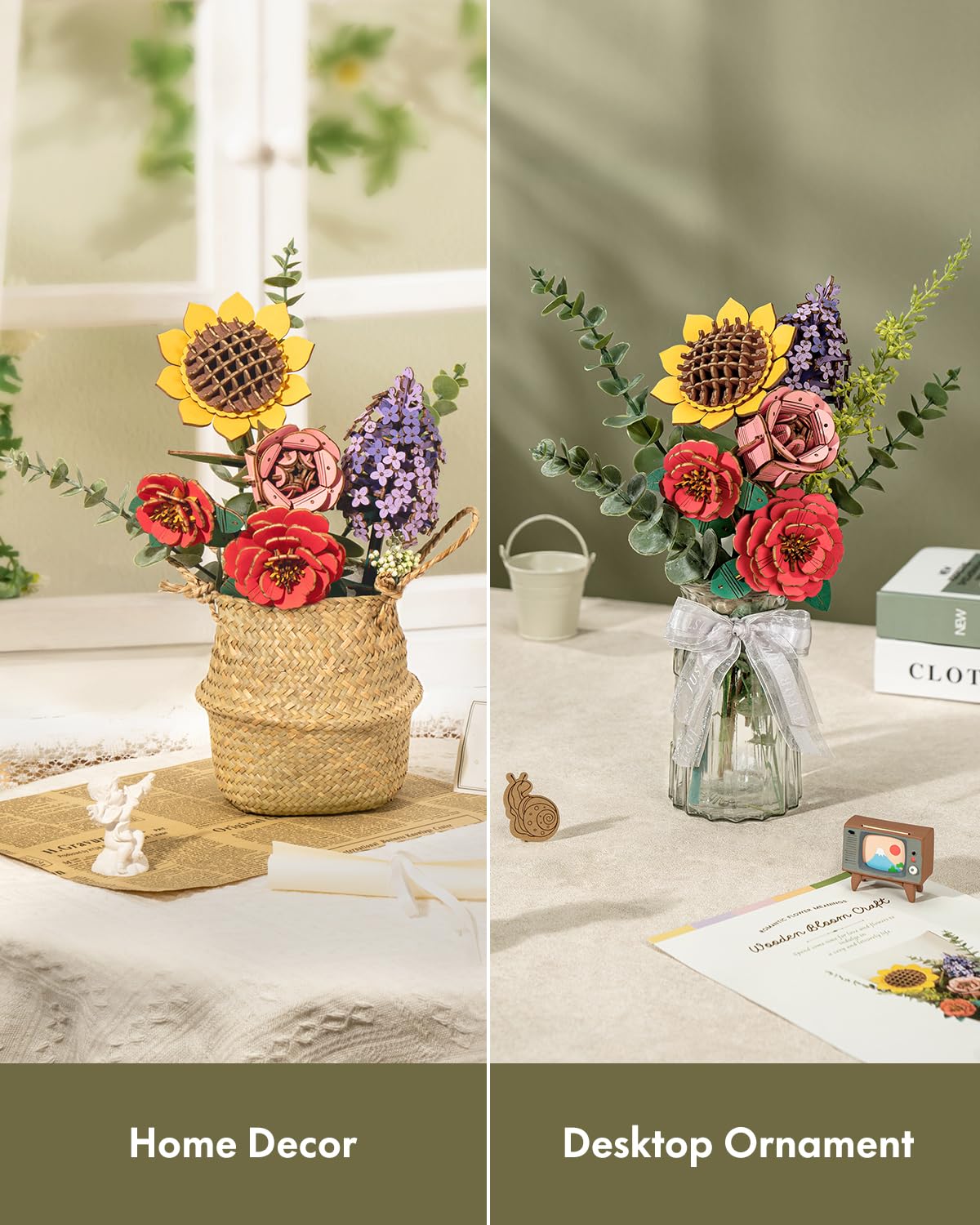 ROBOTIME Forever Flowers Lilac bloom with delicate petals for a charming display