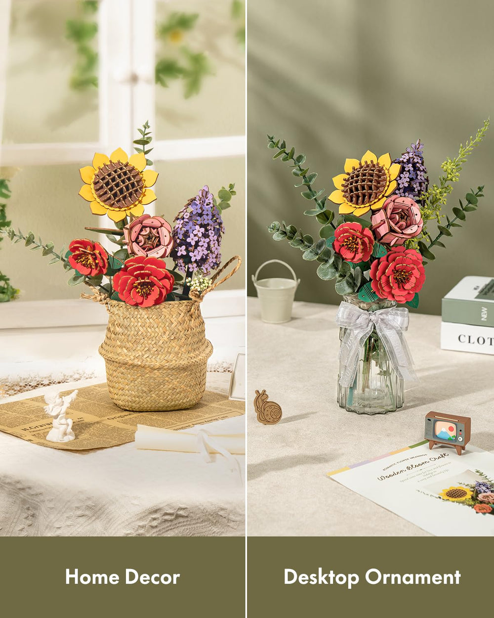 ROBOTIME Forever Flowers Lilac bloom with delicate petals for a charming display