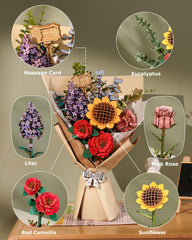 ROBOTIME Forever Flowers Pink Rose ideal for gifting and décor