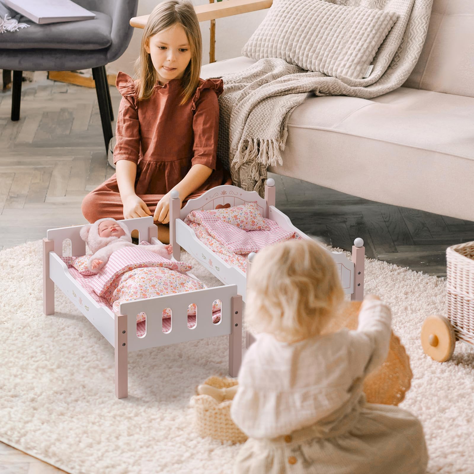 ROBOTIME gift-ready doll furniture for kids aged three and up