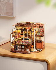 ROBOTIME Henry's Chocolate diorama-assembly-scene captures hands-on craft