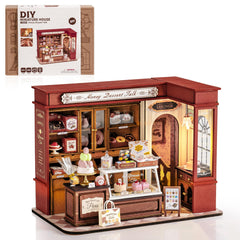 ROBOTIME Honey Dessert Talk kit front view highlights display-ready charm