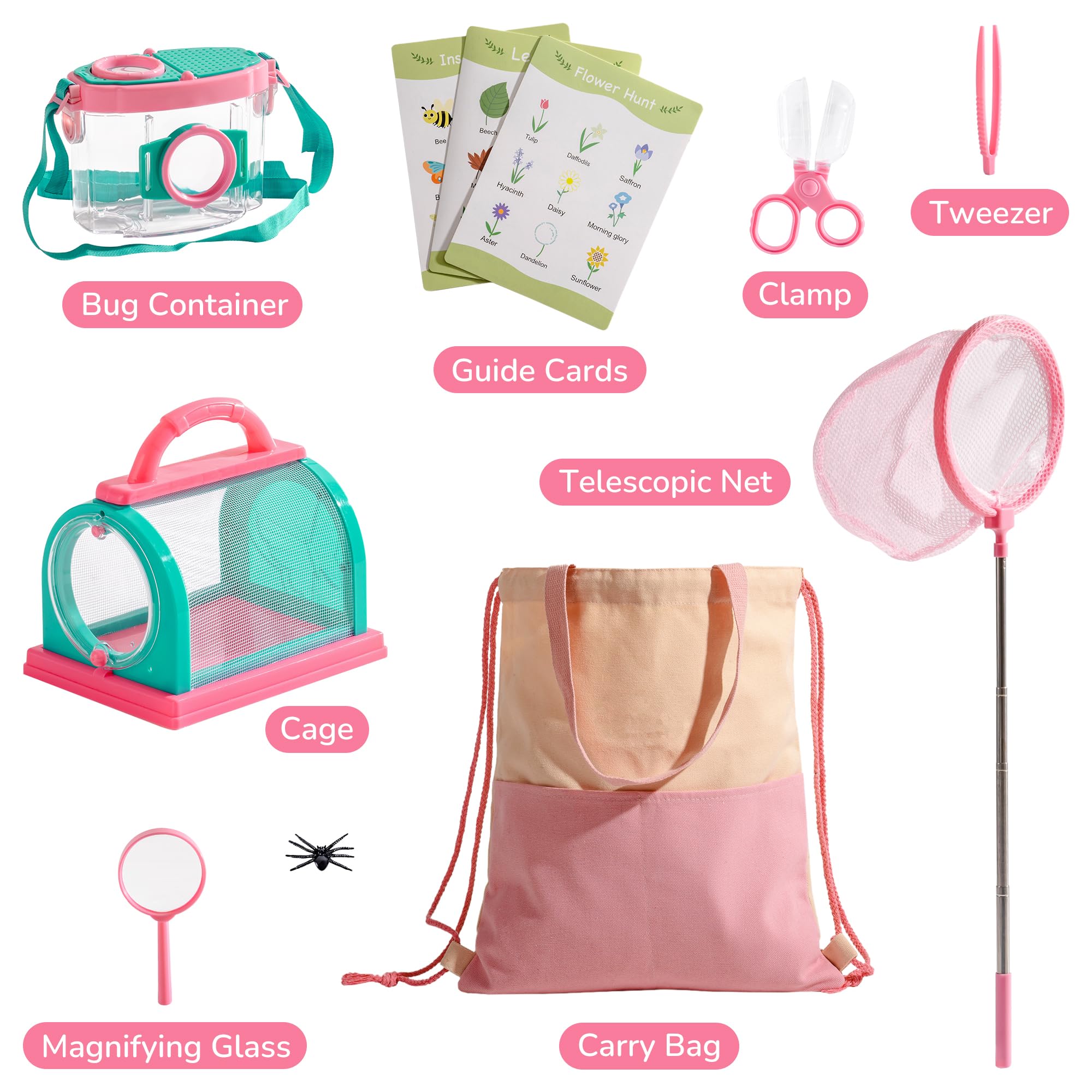 Robotime Kids Explorer Kit butterfly net for safe bug catching outdoors