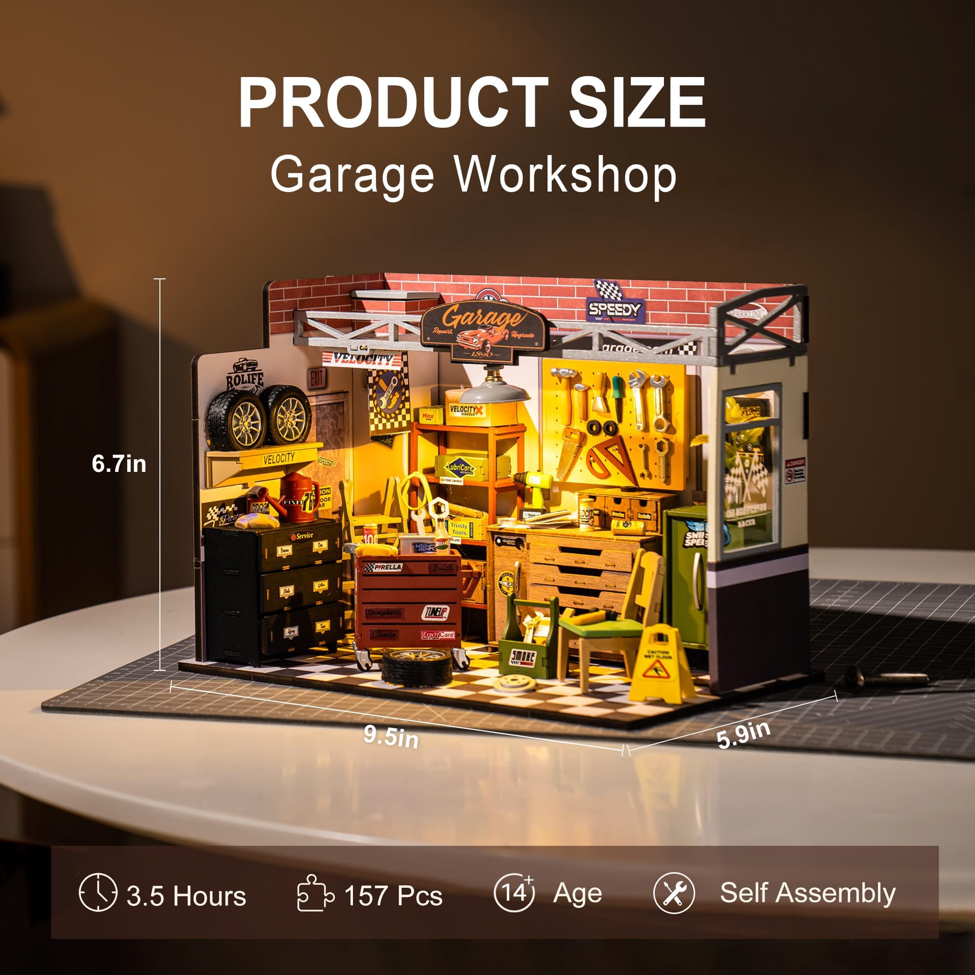 ROBOTIME finished garage workshop ready for stylish display