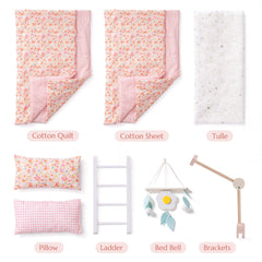 ROBOTIME removable ladder doll bunk bed shows easy customization for stacking or side-by-side setups