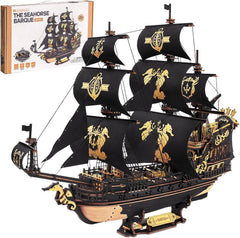 Robotime Seahorse puzzle-assembly scene, ideal for focused, hands-on relaxation.