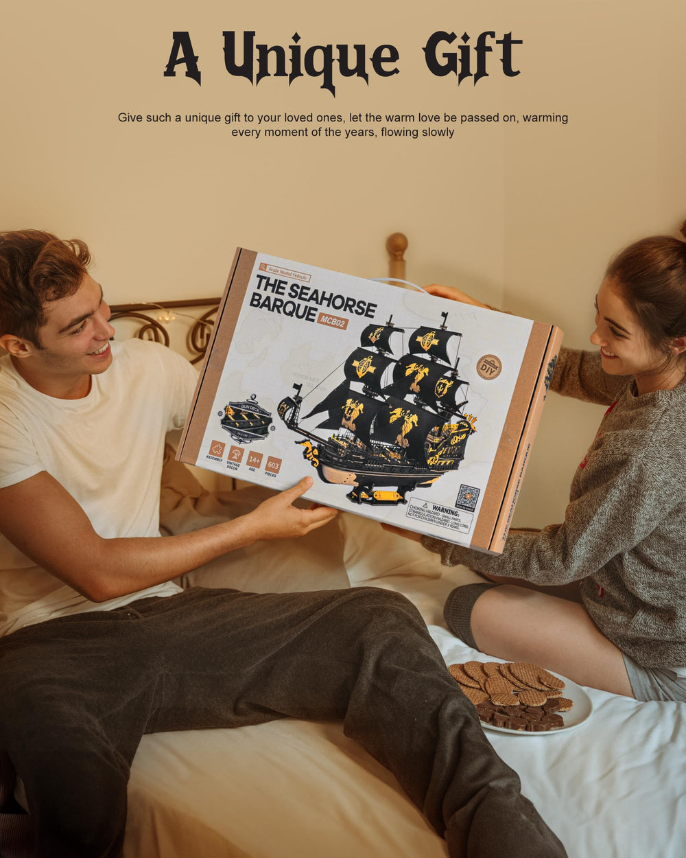 Robotime Seahorse puzzle-present-gift, a distinctive, engaging gift for puzzle lovers.