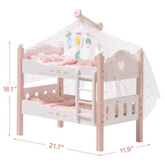 ROBOTIME stackable doll bed pink highlights versatile two-bed option for imaginative play