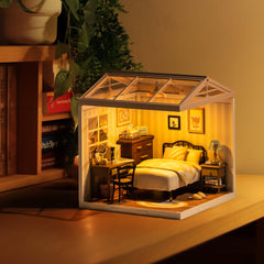 Robotime Sweet Dream Bedroom 360-degree mirror for dressing area setups.
