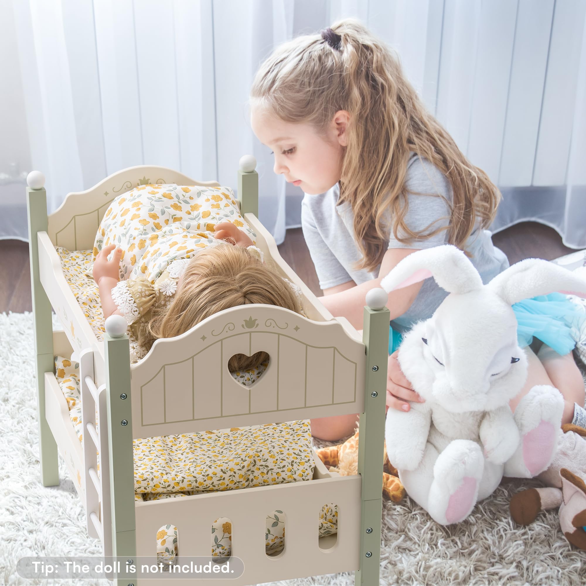 ROBOTIME included pillows, quilts, and sheets for realistic scenes.