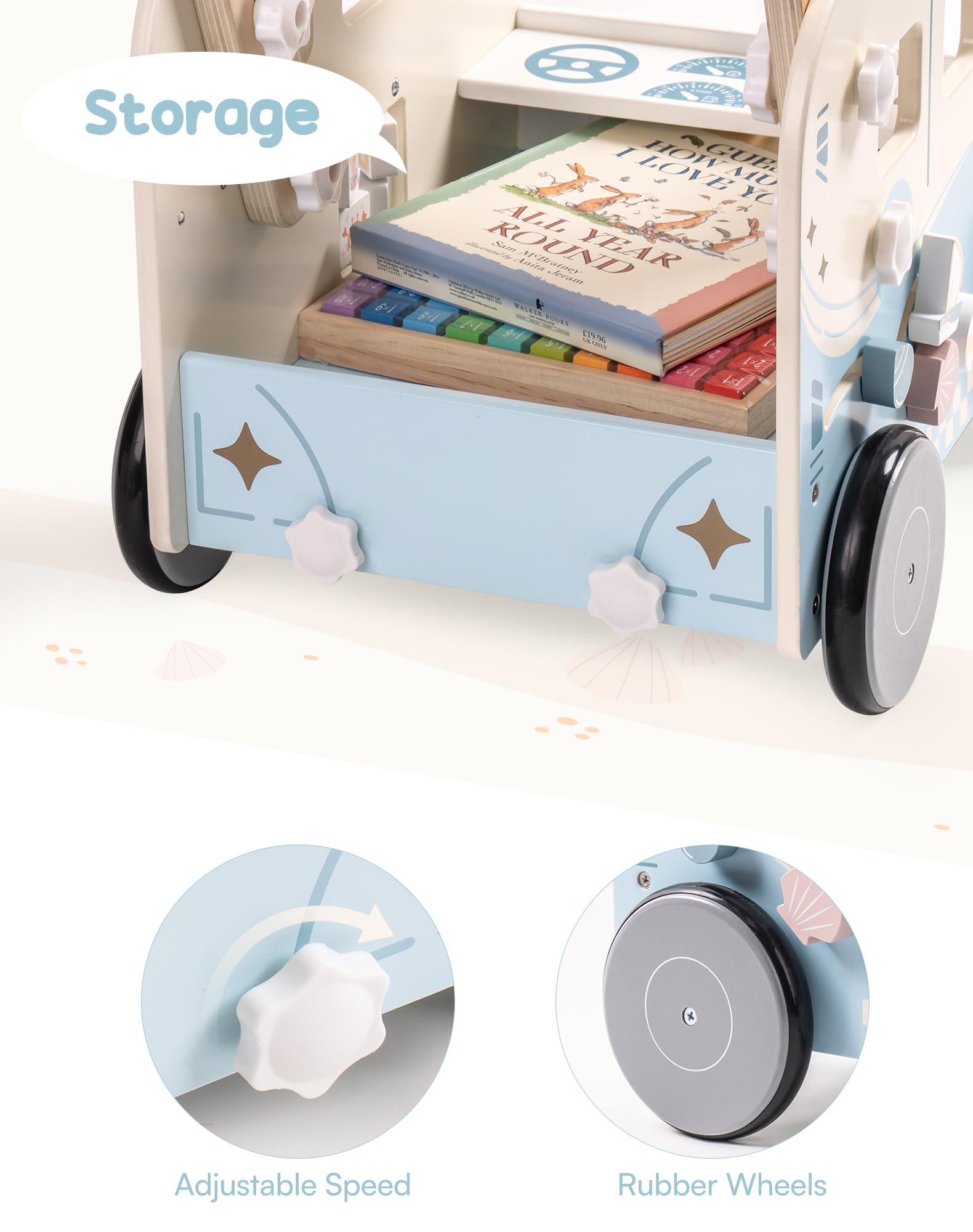Robotime Vacation Bus Walker easy assembly with included screwdriver and clear instructions