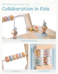 Robotime Vacation Bus Walker maze track promotes tracking skills and hand-eye coordination