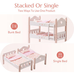 ROBOTIME wooden doll bed set pillow quilt emphasizes durable, non-toxic materials for safe play