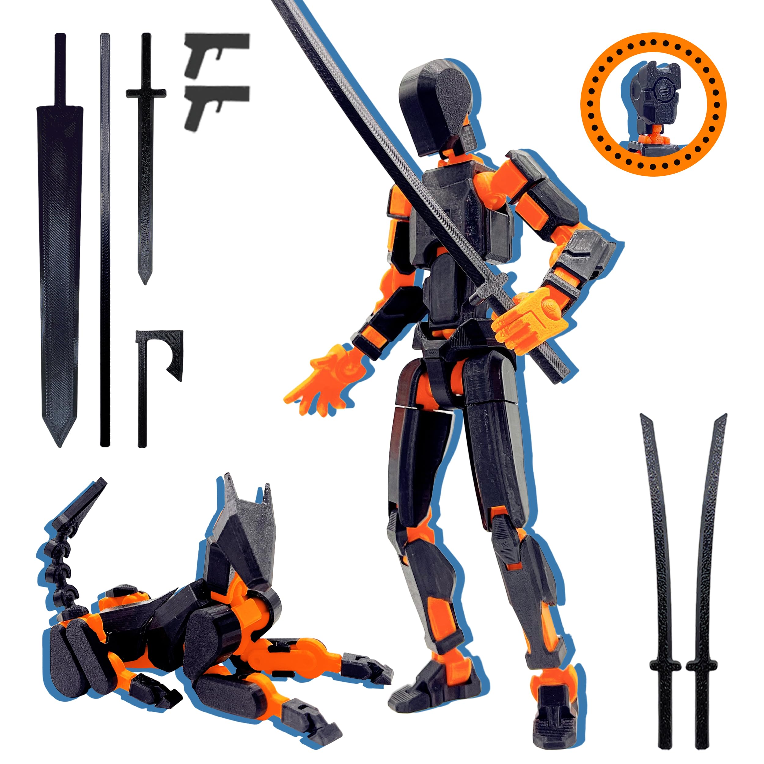 ROBTDUUMY T13 assembled action figure ready for display and play.
