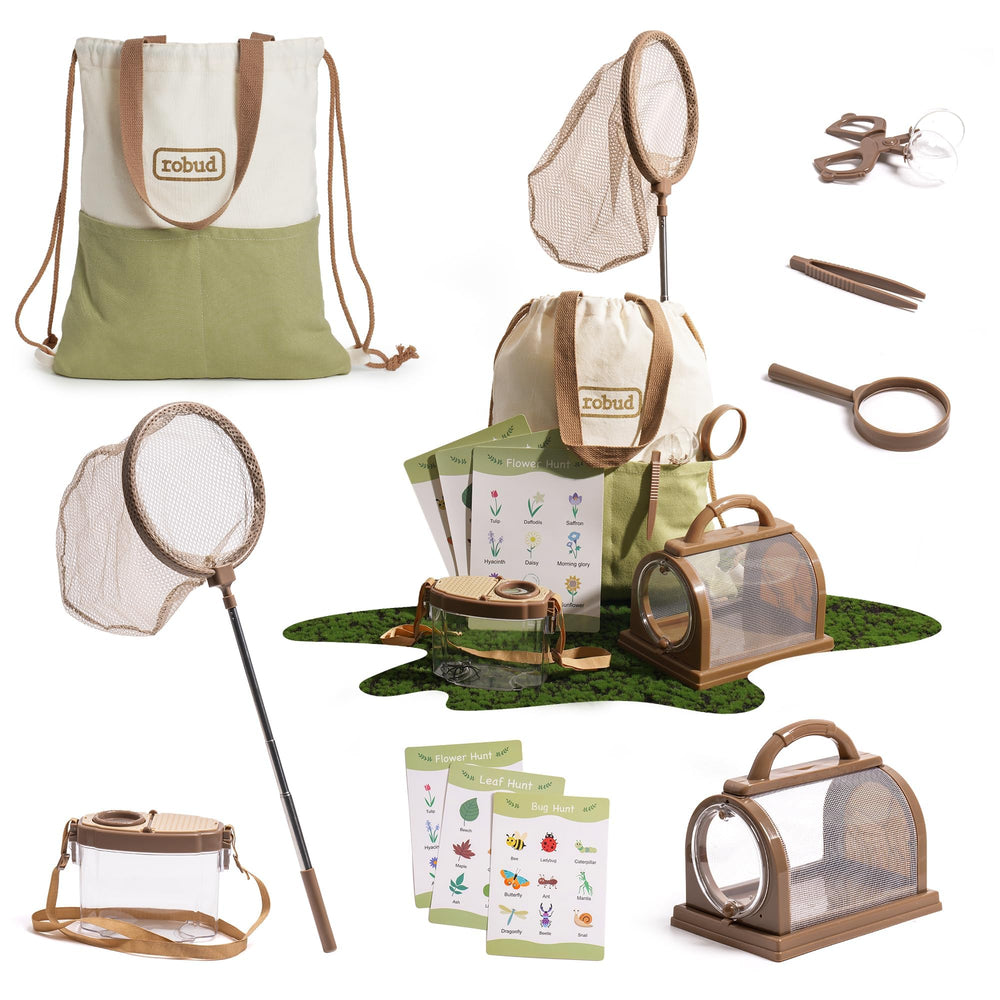 ROBUD Bug Catcher Kit contents for outdoor exploration and learning