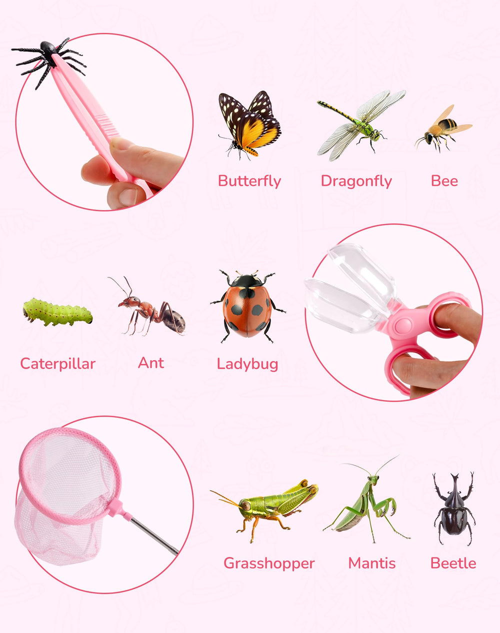ROBUD Kids Explorer Kit bug container for safe insect viewing.