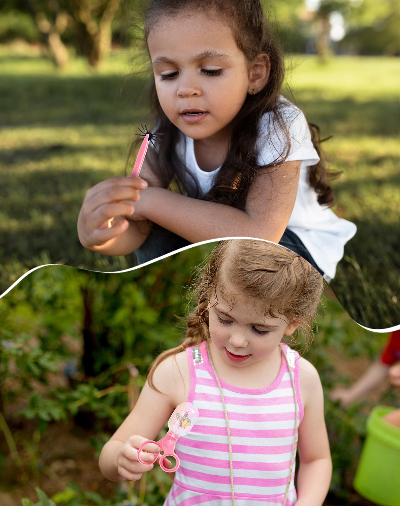 ROBUD Kids Explorer Kit cage enables safe close-up insect viewing.