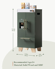 ROBUD vintage green fridge paired with oven boosts kitchen play variety.