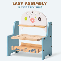 ROBUD bottom shelf design keeps tools organized after playtime