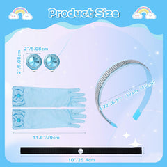 ROC PARTY Cinderella headband blue rhinestones for a sparkling princess look