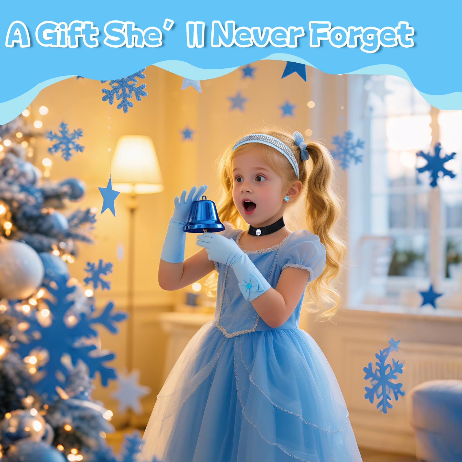 ROC PARTY Cinderella accessories blue perfect for birthdays and Halloween cosplay