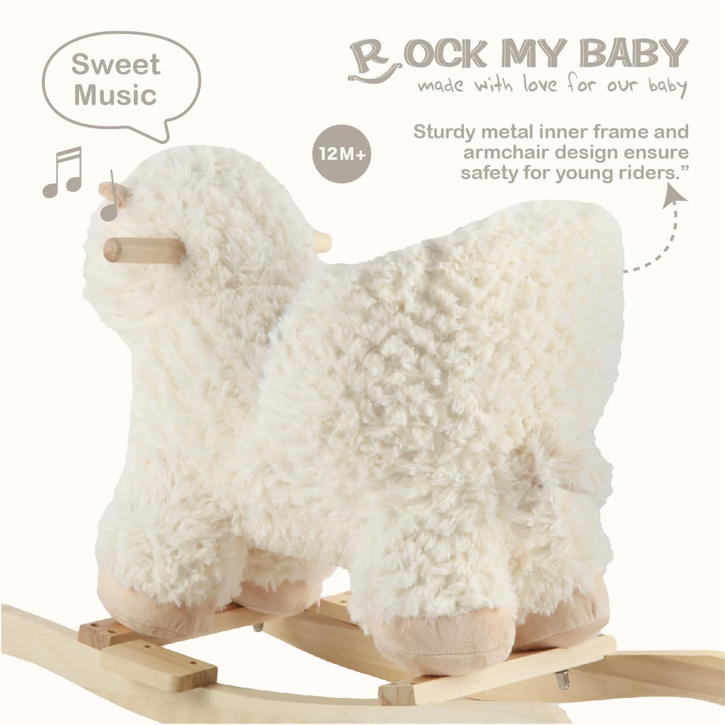 Rock My Baby safety features include rounded edges and reinforced seams