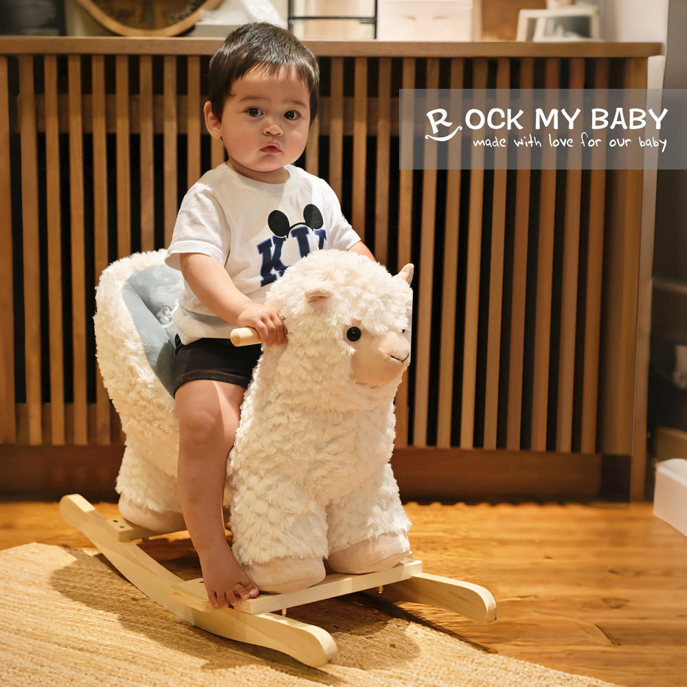 Rock My Baby plush alpaca ears trigger lullabies during use