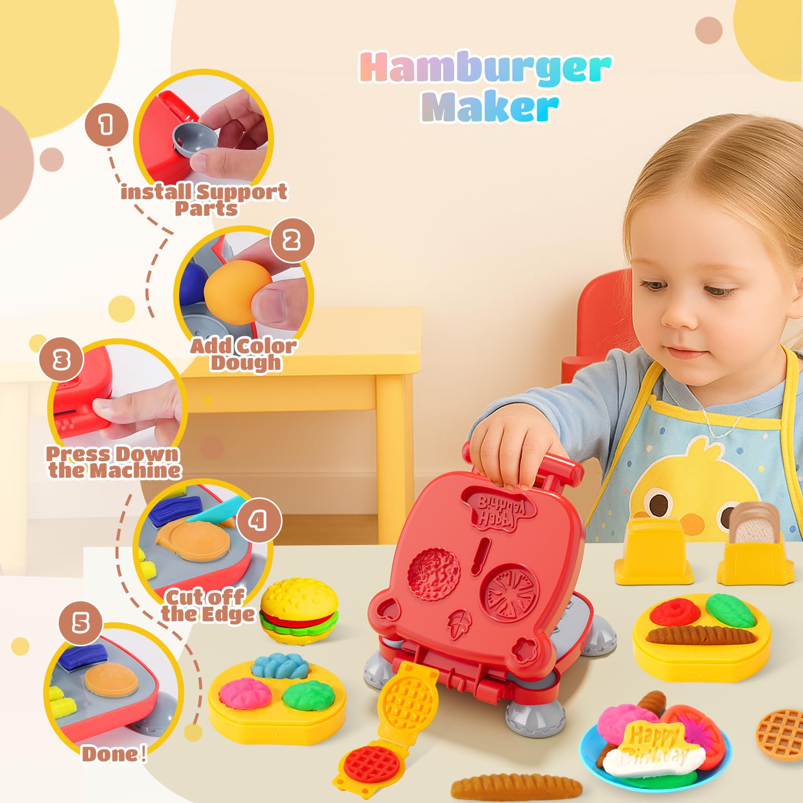 Rodsucs color dough set with 12 colors boosts color recognition