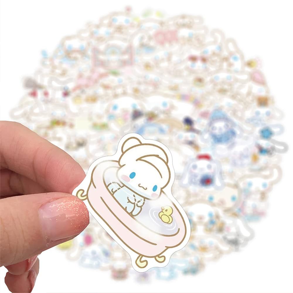 ROFOLO cinnamoroll stickers collection displays vibrant non-repetitive cartoon designs.