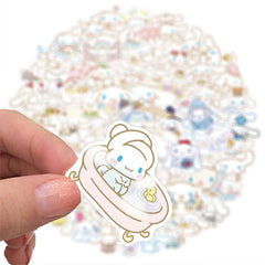 ROFOLO cinnamoroll stickers collection displays vibrant non-repetitive cartoon designs.