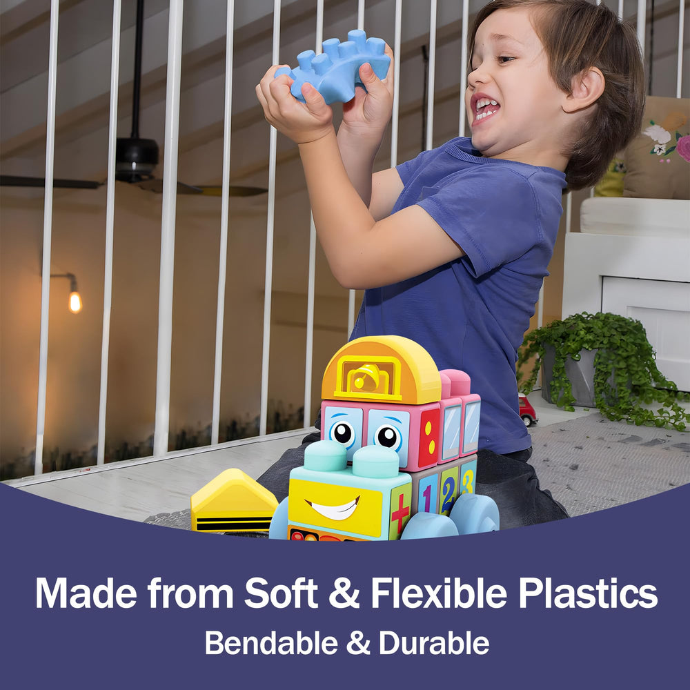 ROHSCE Baby Blocks oversized blocks ensure safe grasp and reduced choking risk during early play.