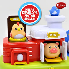 ROHSCE Pop Up Animal Panel fosters dynamic play and sensory stimulation for curious infants