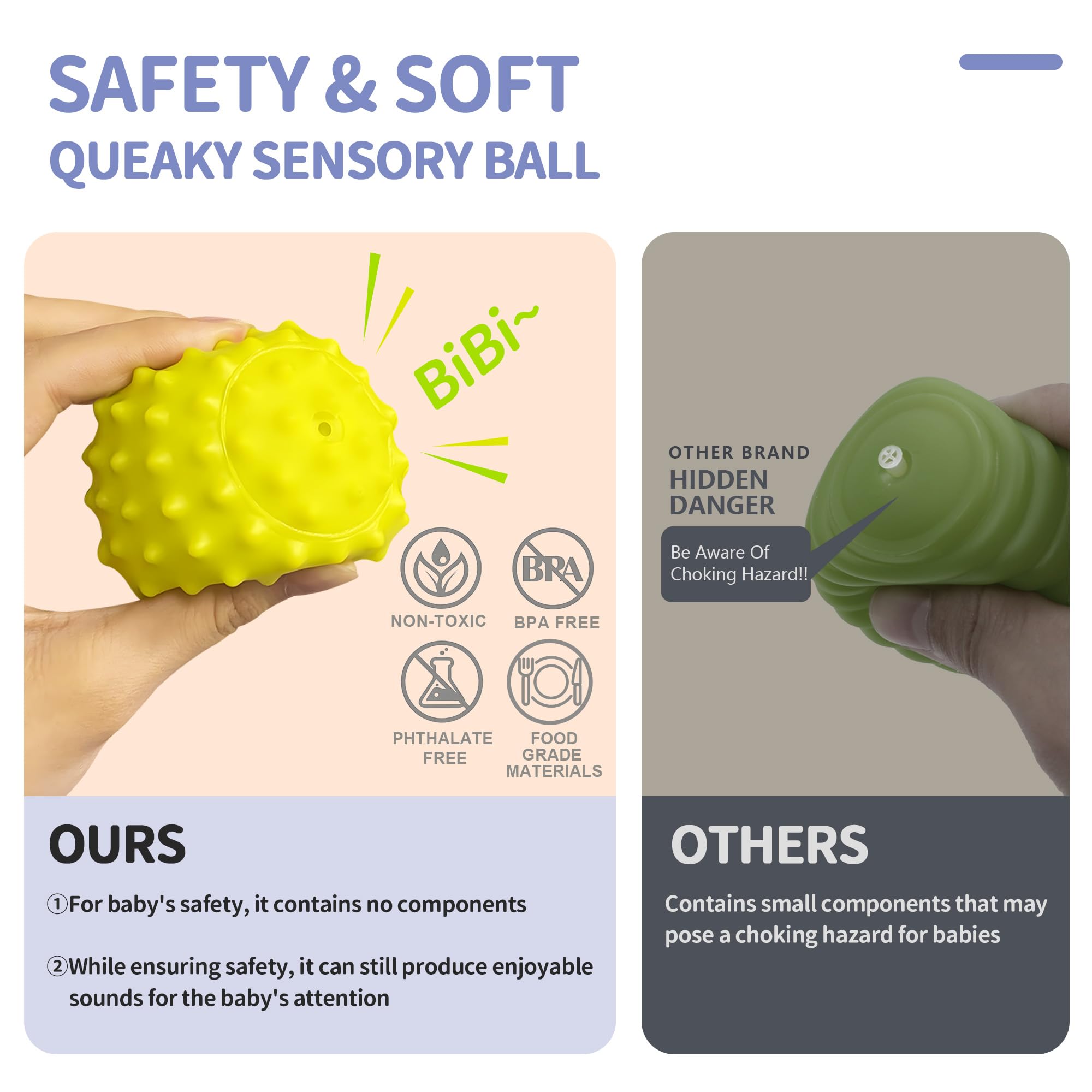 ROHSCE baby rattle delivering gentle sounds for early hearing
