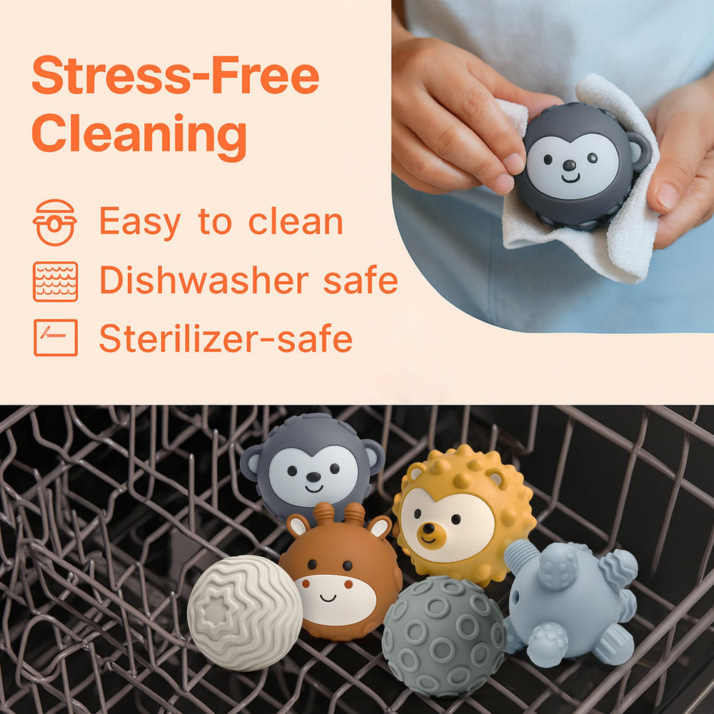 ROHSCE easy-grip sensory ball designed for tiny hands and on-the-go play.