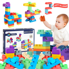 ROHSCE Baby Soft Blocks Set with colorful blocks for safe teething.