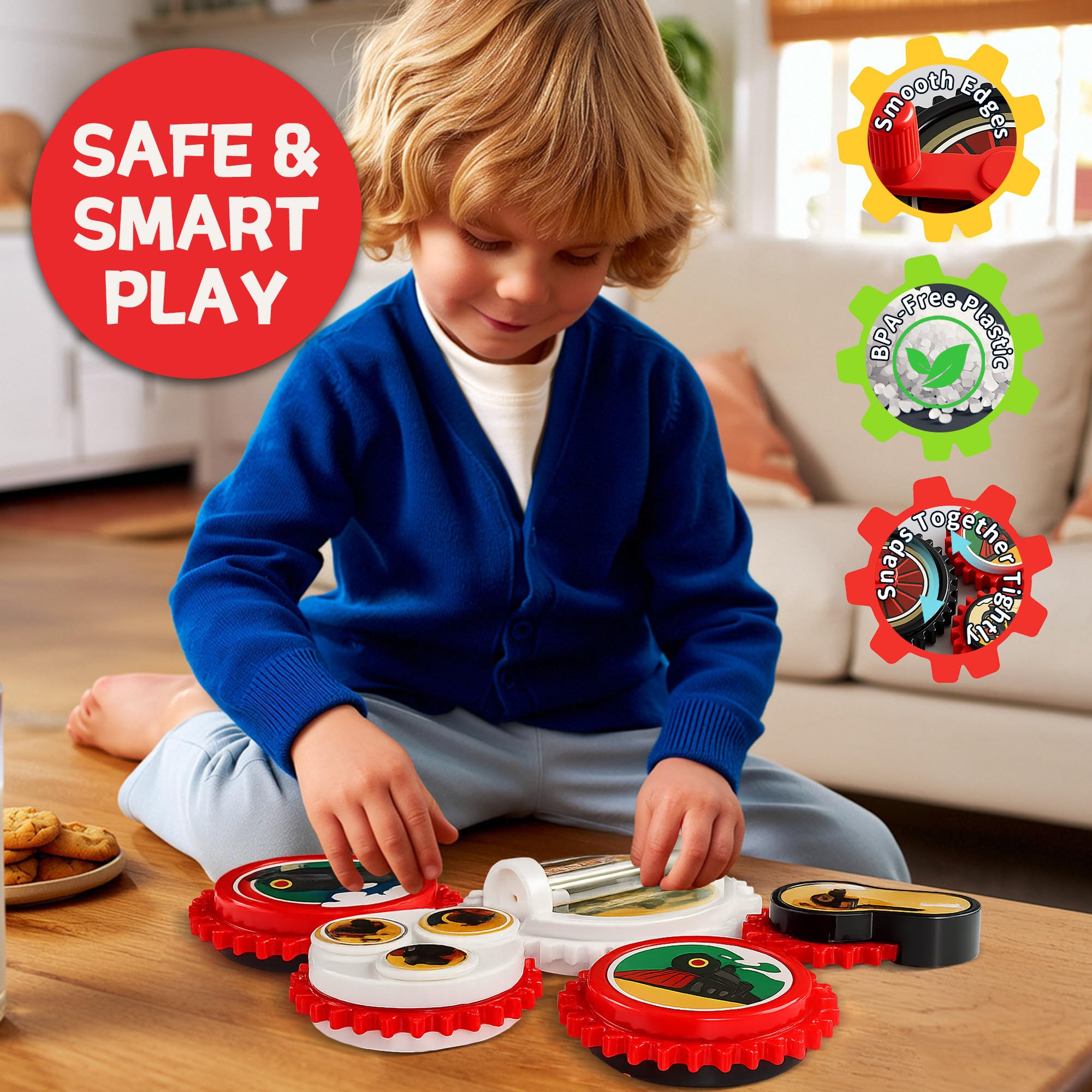ROHSCE colorful train magnets brighten surfaces for family playtime